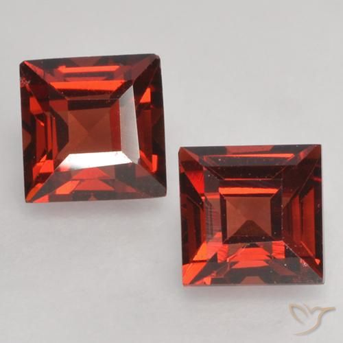 1.03ctw Natural Rojo sangría Granate piropo, Cuadrado, VVS-VS