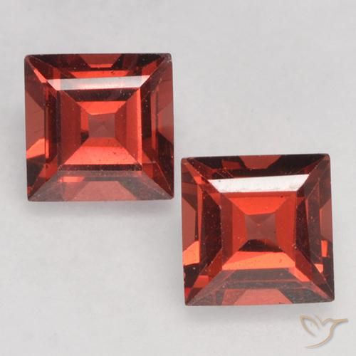 0.93ctw Natural Rojo oscuro Granate piropo, Cuadrado, VVS-VS