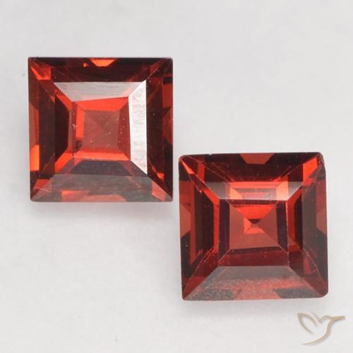 0.98ctw Natural Rojo escarlata Granate piropo, Cuadrado, VVS-VS
