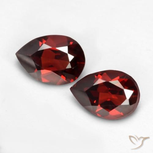 1.68ctw Natural Rojo sangre intenso Granate piropo, En forma de pera, VVS-VS
