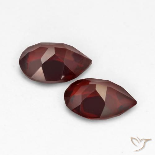 Gemas de Granate piropo Rojo sangre intenso natural de 1.68 ct, En forma de pera, VVS-VS