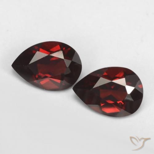 1.71ctw Natural Rojo oscuro Granate piropo, En forma de pera, VVS-VS