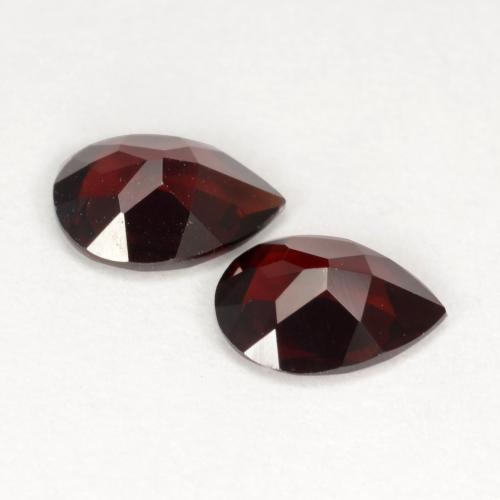 Gemas de granate piropo rojo natural de 1,51 ct, en forma de pera, VVS-VS