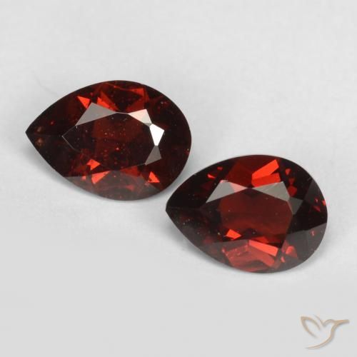1.73ctw Natural Rojo oscuro Granate piropo, En forma de pera, VS