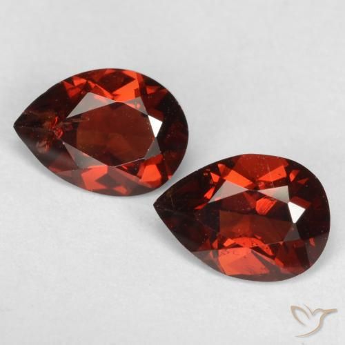 1.68ctw Natural Rojo oscuro Granate piropo, En forma de pera, VS