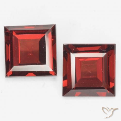 4.04ctw Natural Rojo grosella Granate piropo, Cuadrado, VVS-VS