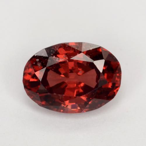 Granate Piropo Rojo oscuro natural de 0.87 ct, Corte Óvalo, VS-SI