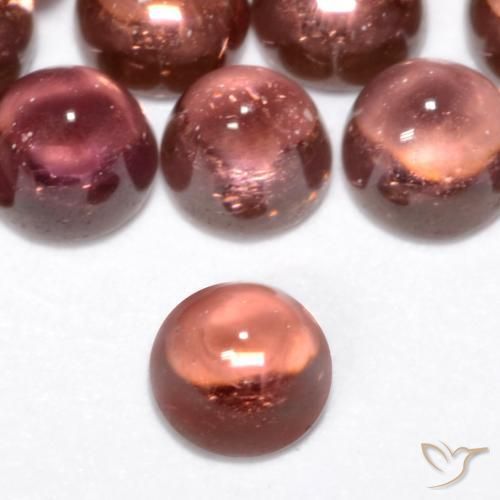 Granate piropo Rojo claro natural de 0.07 ct, Redondo, Transparente