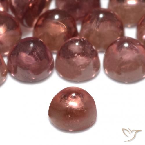 Granate piropo Rojo claro natural de 0.07 ct, Redondo, Transparente