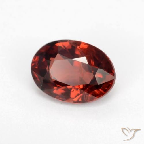Granate piropo Rojo grosella natural de 1.06 ct, Ovalada, VS-SI