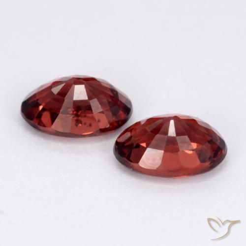 Gemas de granate piropo rojo natural de 2,11 ct, corte óvalo, VS