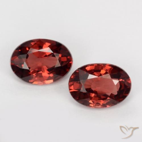 2.00ctw Natural Rojo escarlata intenso Granate piropo, Ovalada, VS