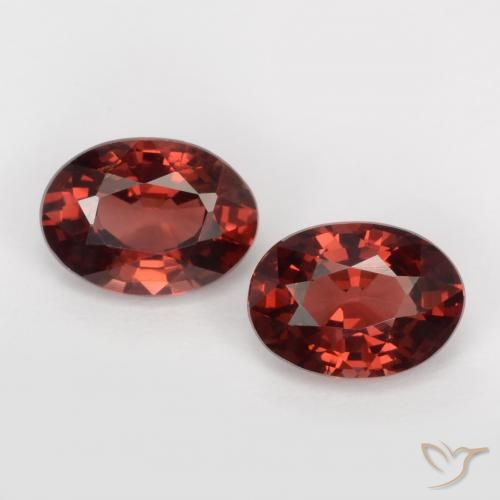 2.00ctw Natural Rojo escarlata intenso Granate piropo, Ovalada, VS