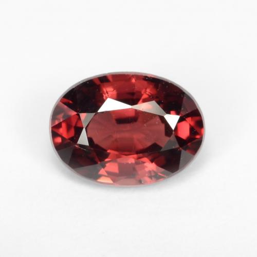 Granate piropo rojo natural de 1,11 ct, corte óvalo, VVS-VS