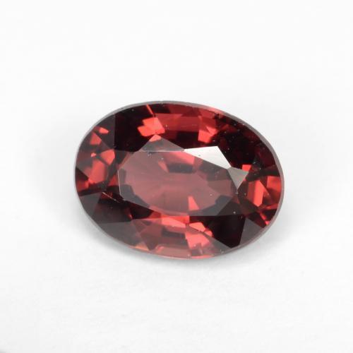Granate piropo rojo natural de 1,11 ct, corte óvalo, VVS-VS