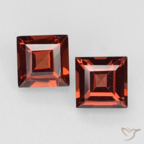 0.94ctw Natural Rojo oscuro Granate piropo, Cuadrado, VVS-VS