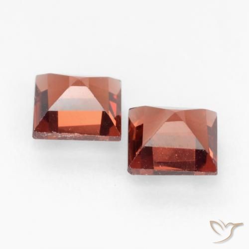 Gemas de Granate piropo Rojo oscuro natural de 0.87 ct, Cuadrado, VVS-VS