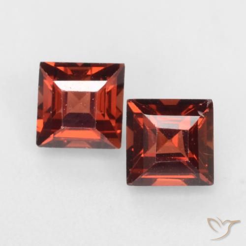 0.98ctw Natural Rojo medio Granate piropo, Cuadrado, VVS-VS