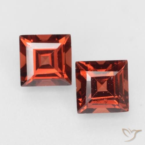 0.94ctw Natural Rojo medio Granate piropo, Cuadrado, VVS-VS