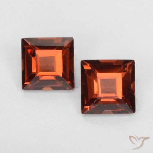 0.88ctw Natural Rojo medio Granate piropo, Cuadrado, VVS-VS