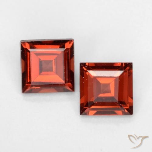 0.92ctw Natural Rojo escarlata Granate piropo, Cuadrado, VVS-VS