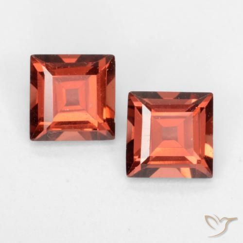 0.88ctw Natural Rojo escarlata Granate piropo, Cuadrado, VVS-VS