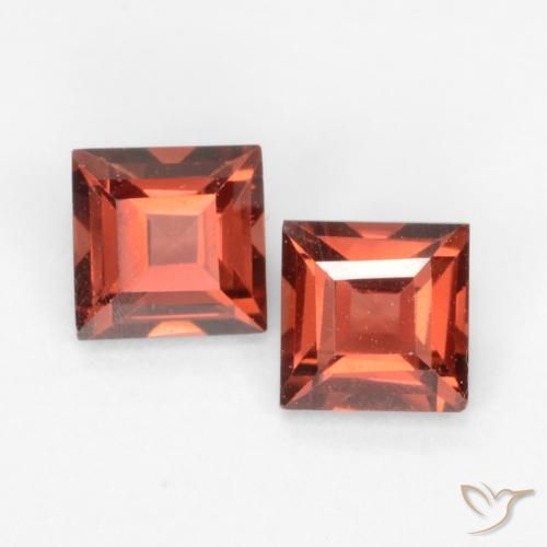 0.90ctw Natural Rojo medio Granate piropo, Cuadrado, VVS-VS