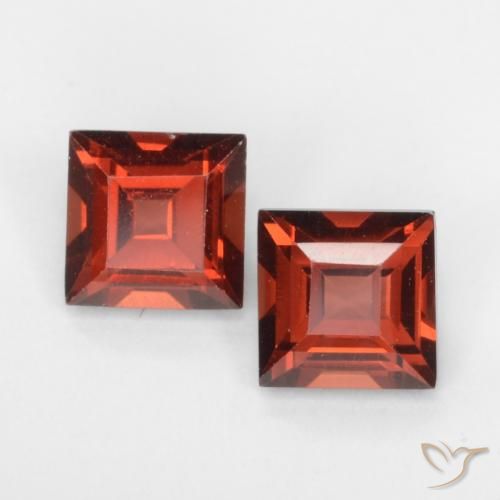 1.00ctw Natural Rojo medio Granate piropo, Cuadrado, VVS-VS