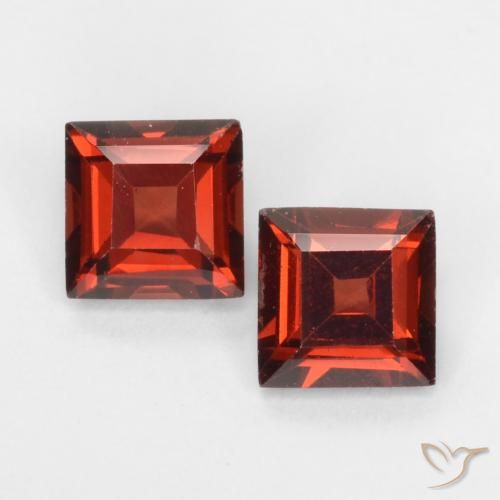 0.94ctw Natural Rojo grosella Granate piropo, Cuadrado, VVS-VS