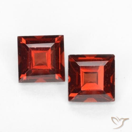 1.00ctw Natural Rojo grosella Granate piropo, Cuadrado, VVS-VS