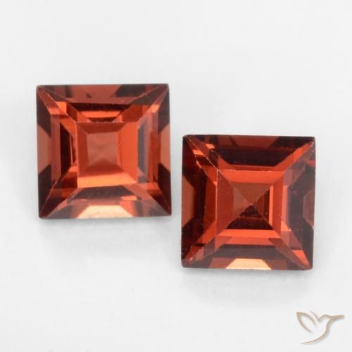 0.88ctw Natural Rojo medio Granate piropo, Cuadrado, VVS-VS