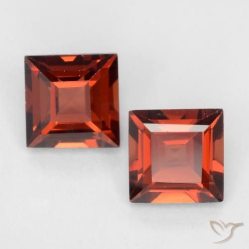 0.84ctw Natural Rojo medio Granate piropo, Cuadrado, VVS-VS