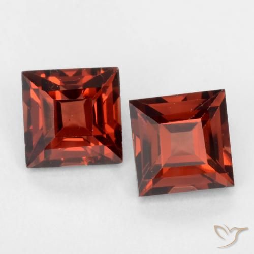 0.99ctw Natural Rojo sangría Granate piropo, Cuadrado, VVS-VS