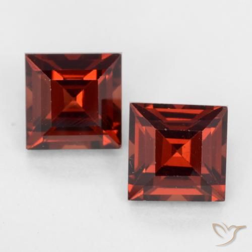 1.04ctw Natural Rojo oscuro Granate piropo, Cuadrado, VVS-VS
