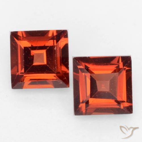 0.85ctw Natural Rojo claro Granate piropo, Cuadrado, VVS-VS