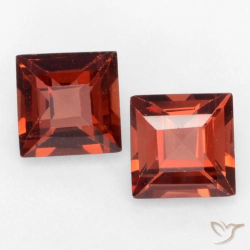 0.89ctw Natural Rojo sangría Granate piropo, Cuadrado, VVS-VS