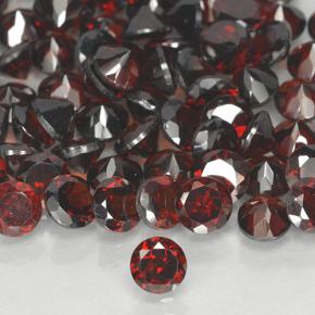 Gemas de granate piropo rojo natural de 3,97 ct, corte redondo, VVS-VS