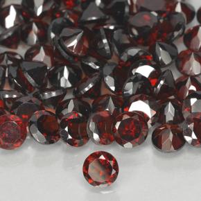 Gemas de granate piropo rojo natural de 3,97 ct, corte redondo, VVS-VS