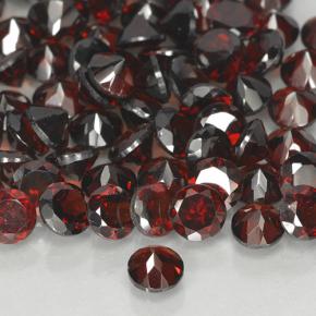 Gemas de granate piropo rojo natural de 3,97 ct, corte redondo, VVS-VS