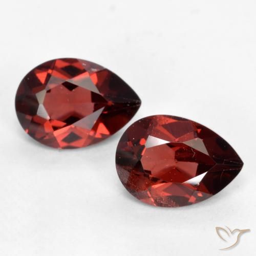 1.82ctw Natural Rojo oscuro Granate piropo, En forma de pera, VS