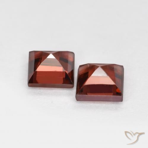 Gemas de Granate piropo Rojo oscuro natural de 1.01 ct, Cuadrado, VS