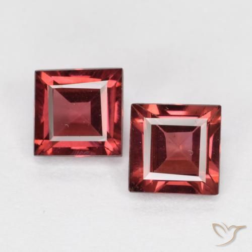 0.99ctw Natural Rojo rosado Granate piropo, Cuadrado, VS