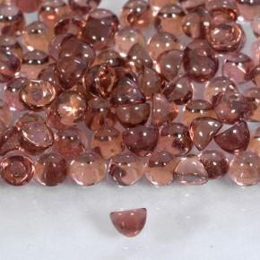 Gemas de Granate Piropo Rojo oscuro natural de 0.55 ct, Corte Redondo, Transparente