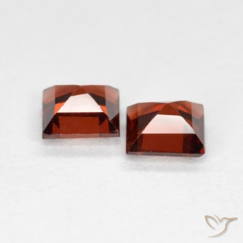 Gemas de Granate piropo Rojo claro natural de 0.90 ct, Cuadrado, VS
