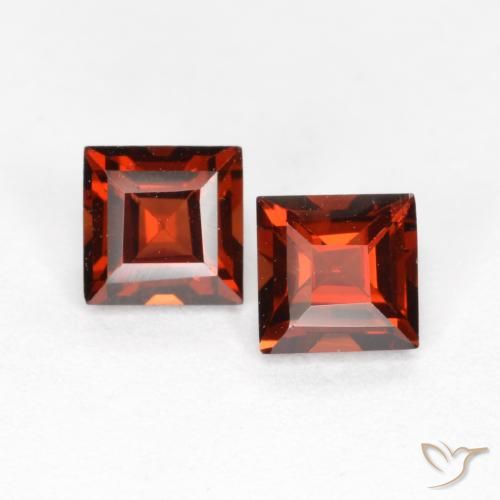 0.91ctw Natural Rojo claro Granate piropo, Cuadrado, VS