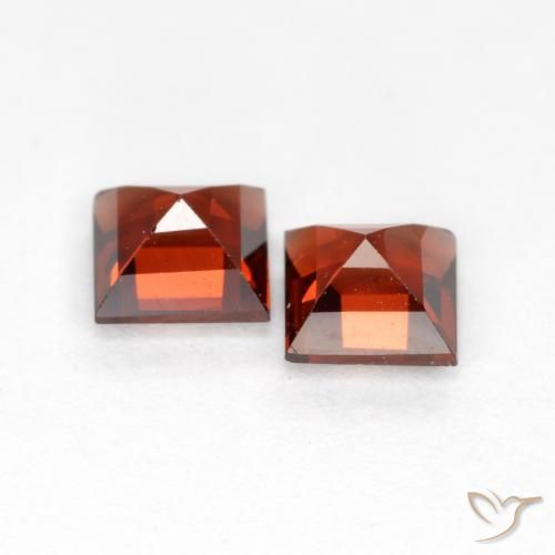 Gemas de Granate piropo Rojo claro natural de 0.91 ct, Cuadrado, VS