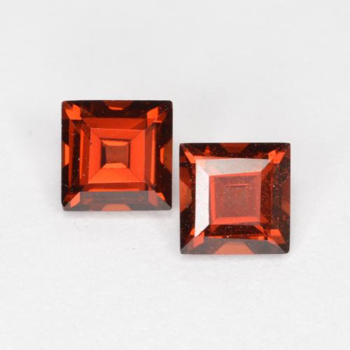 Gemas de granate piropo rojo natural de 0,92 ct, cuadrado, VS