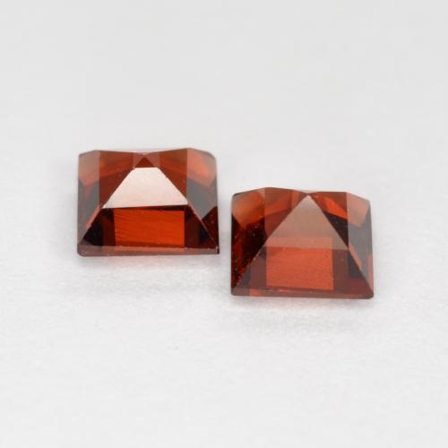 Gemas de granate piropo rojo natural de 0,92 ct, cuadrado, VS
