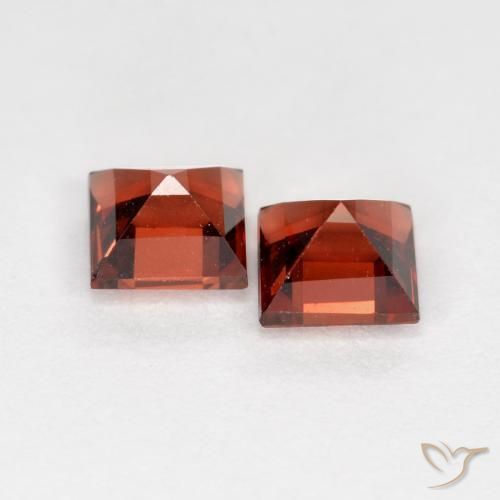Gemas de Granate piropo Rojo grosella natural de 0.97 ct, Cuadrado, VS