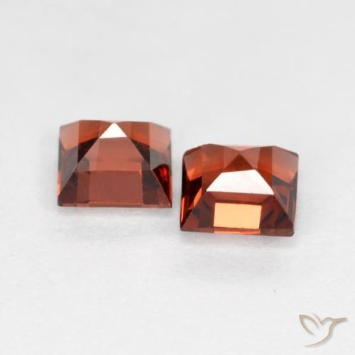 Gemas de Granate piropo Rojo medio natural de 0.96 ct, Cuadrado, VS